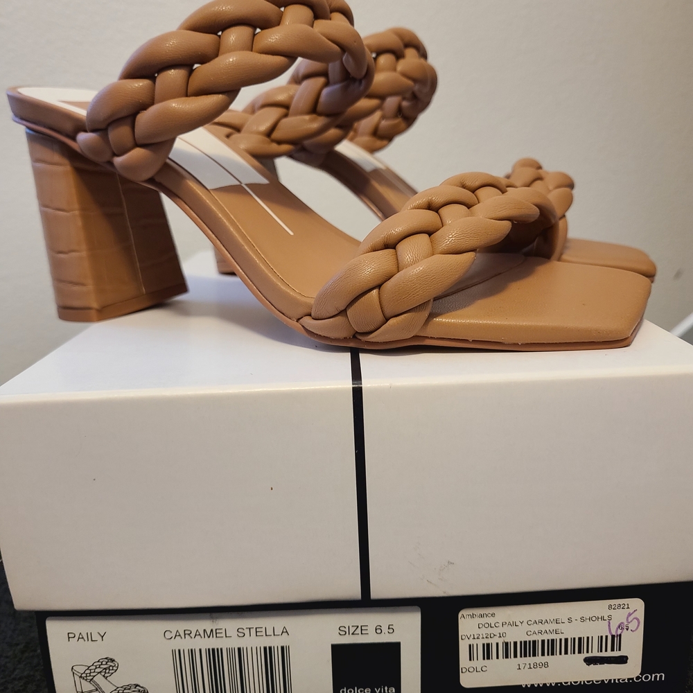 Dolce Vita Women's Tan Braided Heels